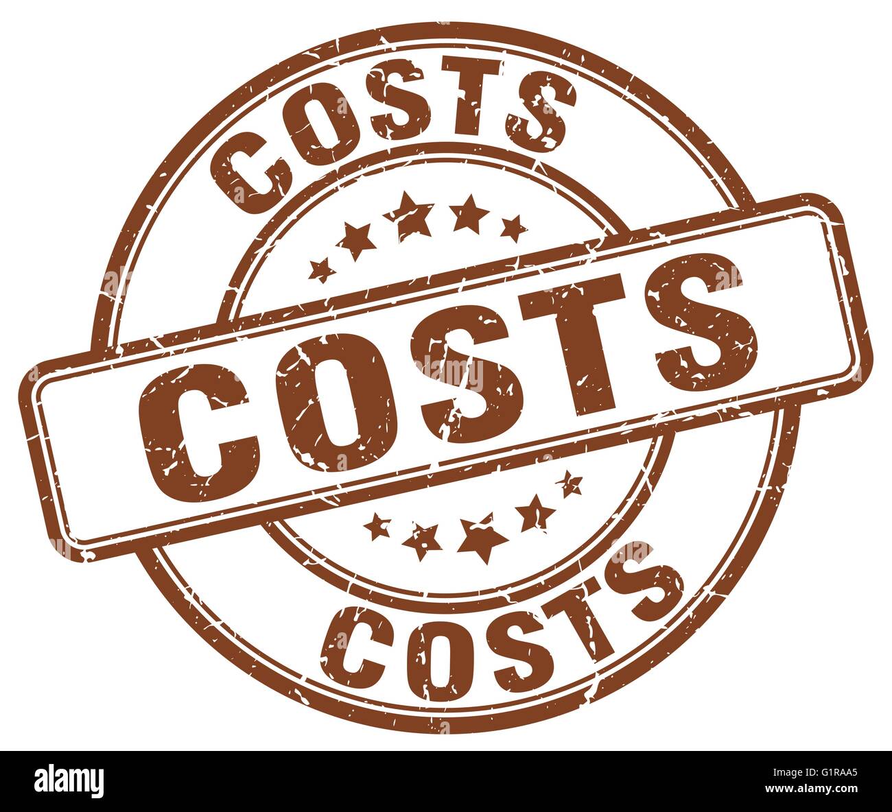 costs brown grunge round vintage rubber stamp Stock Vector Image & Art ...