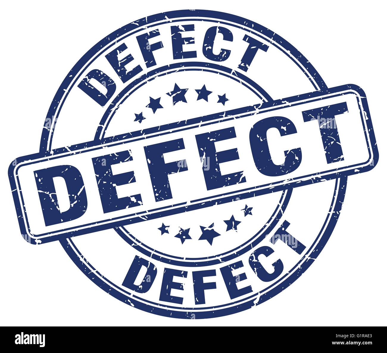 defect blue grunge round vintage rubber stamp Stock Vector Image & Art ...