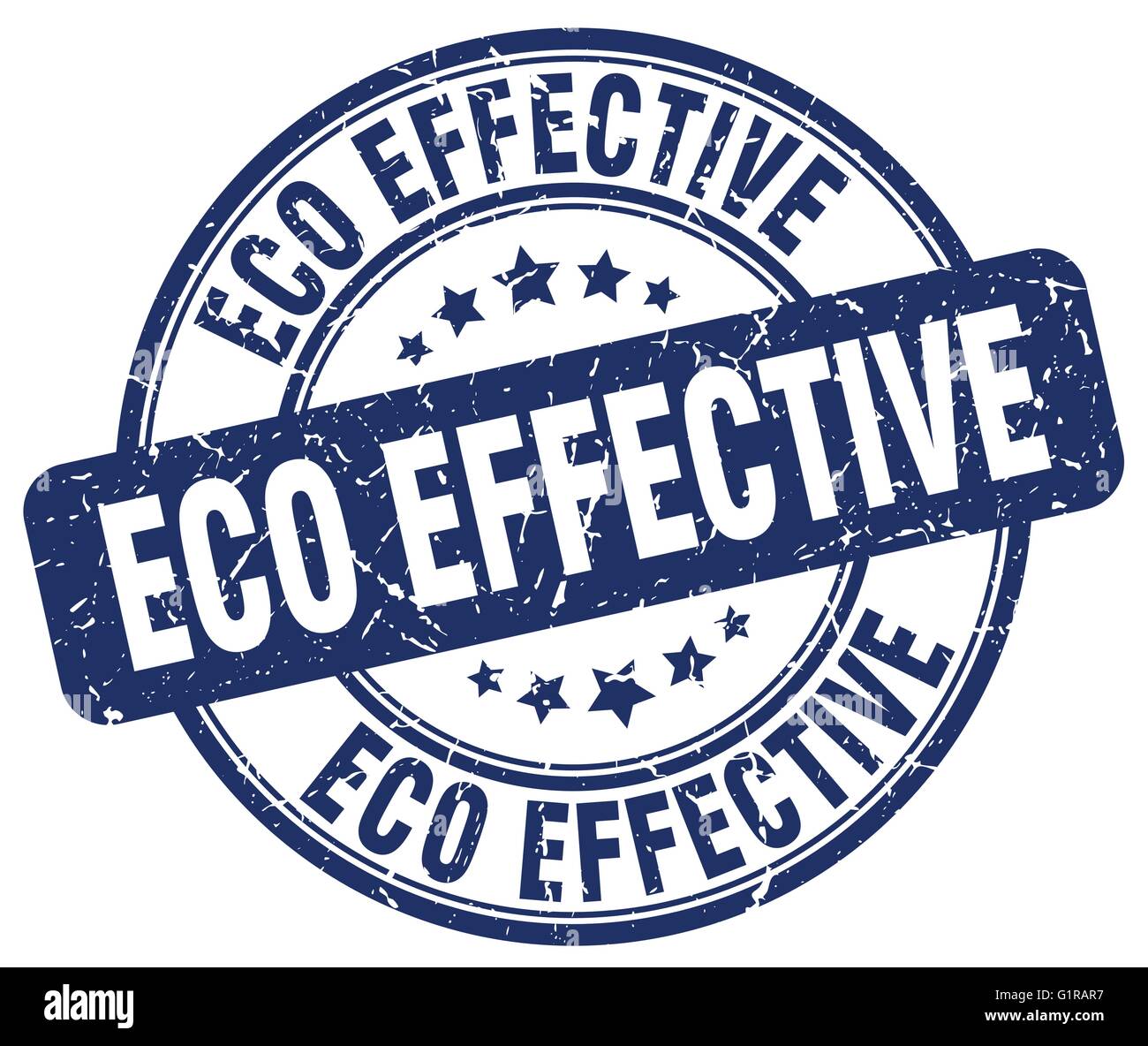 eco effective blue grunge round vintage rubber stamp Stock Vector Image ...