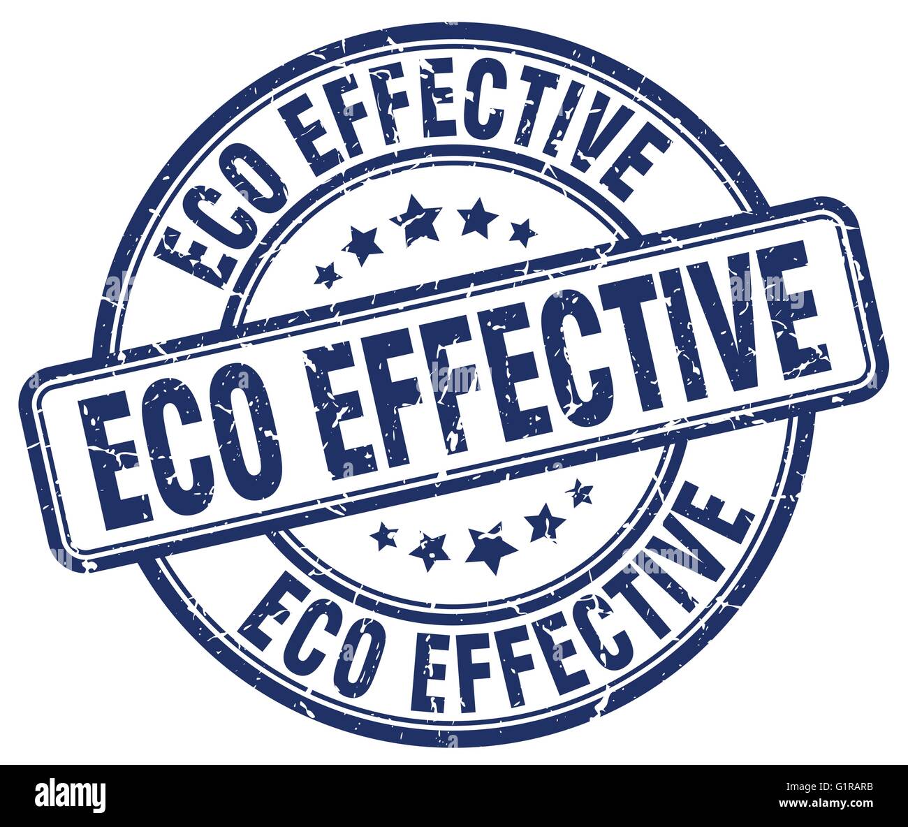 eco effective blue grunge round vintage rubber stamp Stock Vector Image ...