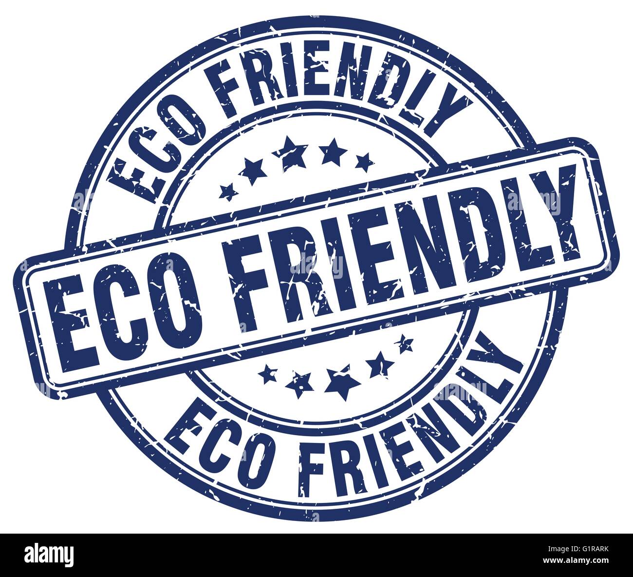 eco friendly blue grunge round vintage rubber stamp Stock Vector Image ...
