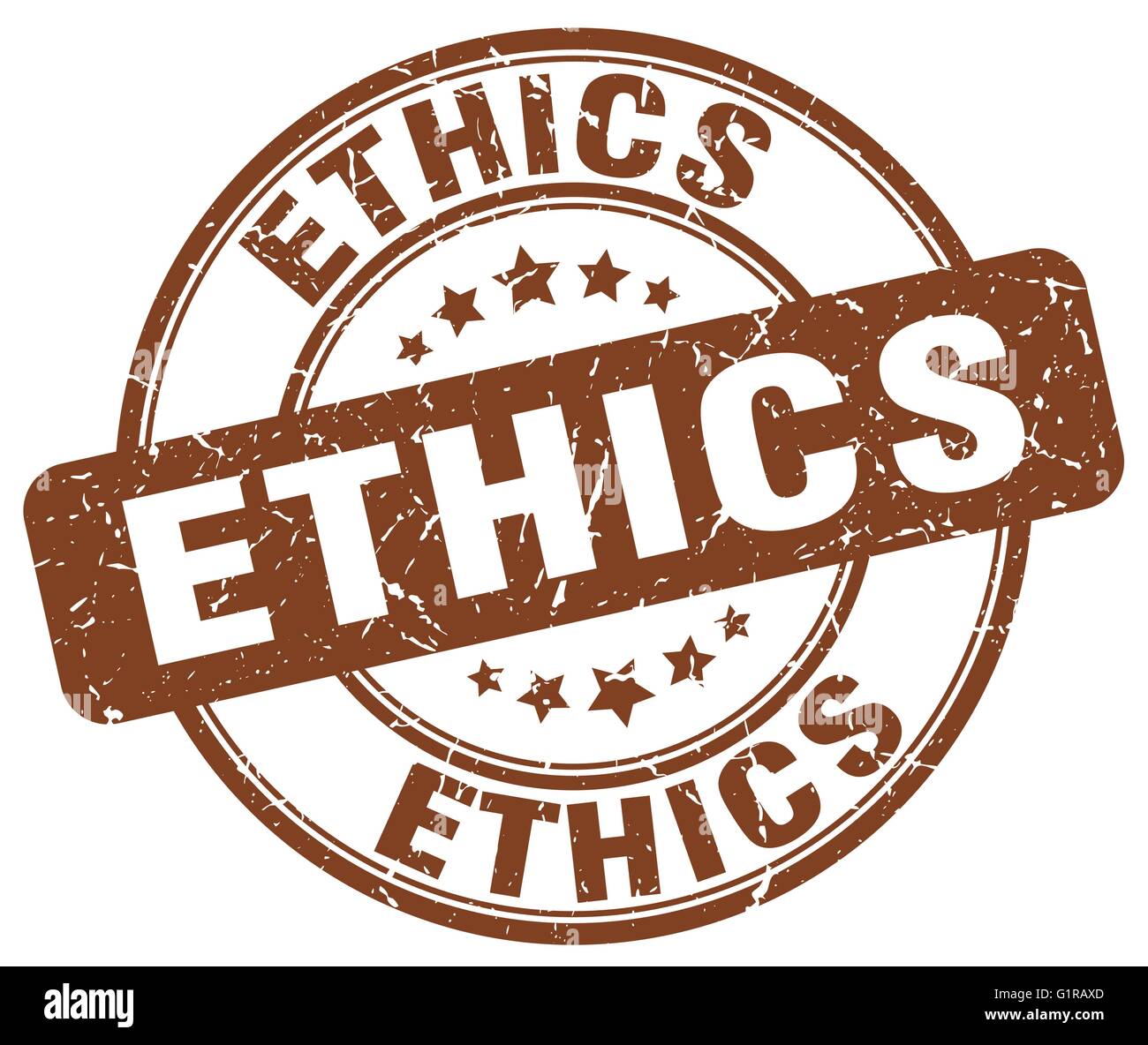 ethics brown grunge round vintage rubber stamp Stock Vector Image & Art ...