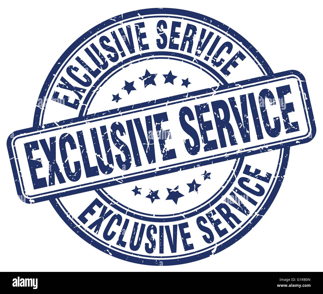 exclusive service blue grunge round vintage rubber stamp Stock Vector ...