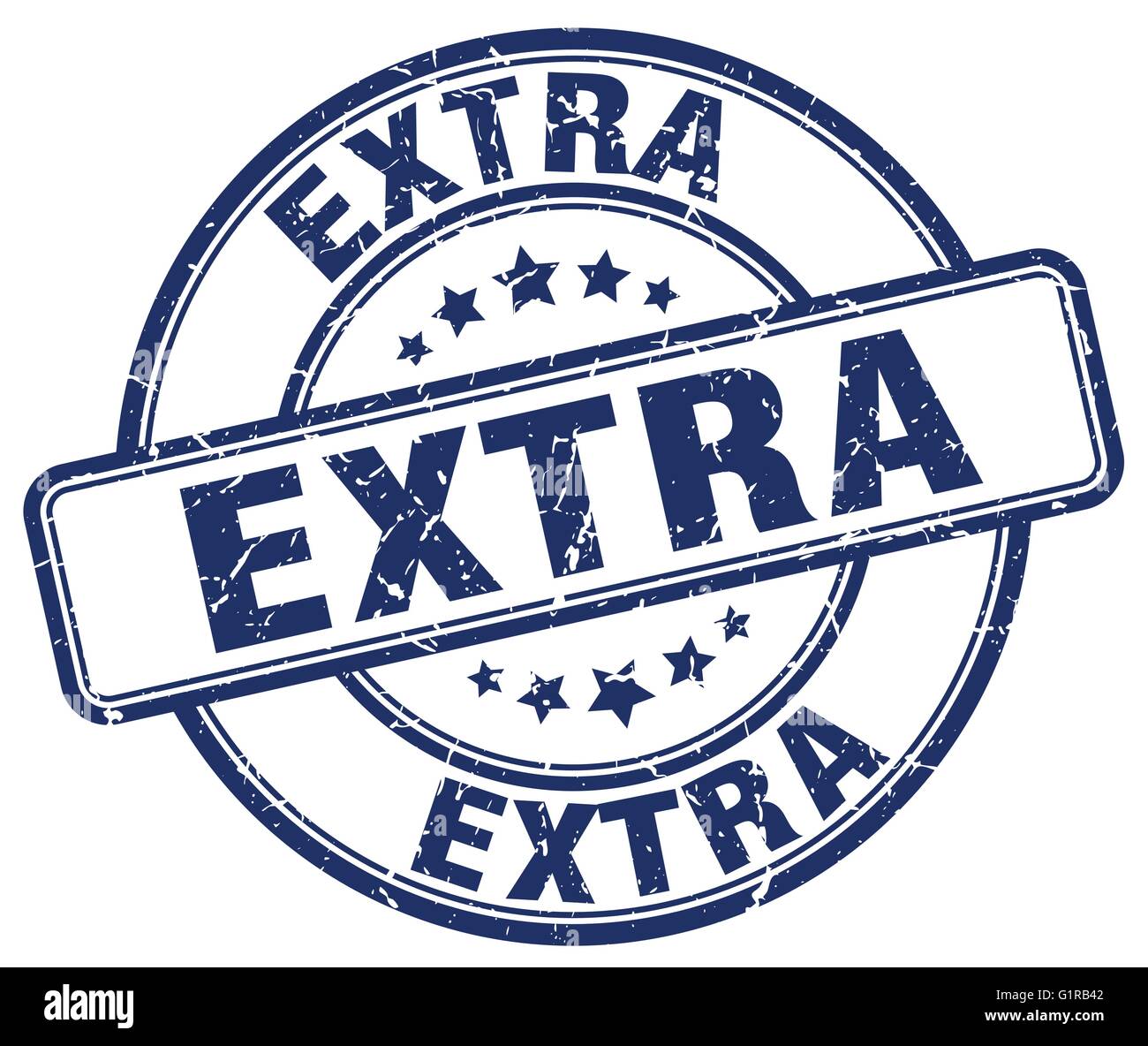 extra blue grunge round vintage rubber stamp Stock Vector Image & Art ...