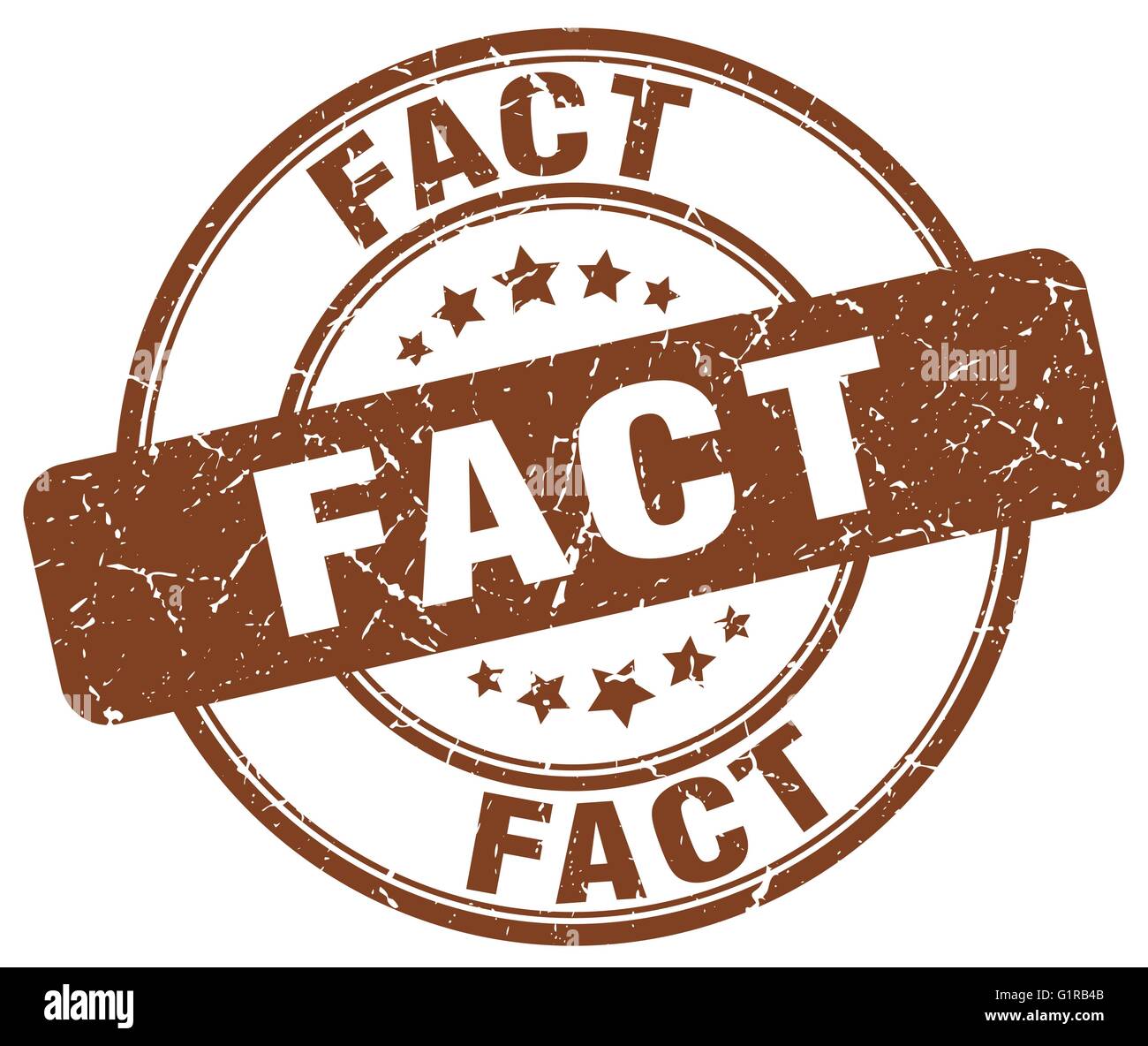 fact brown grunge round vintage rubber stamp Stock Vector Image & Art ...