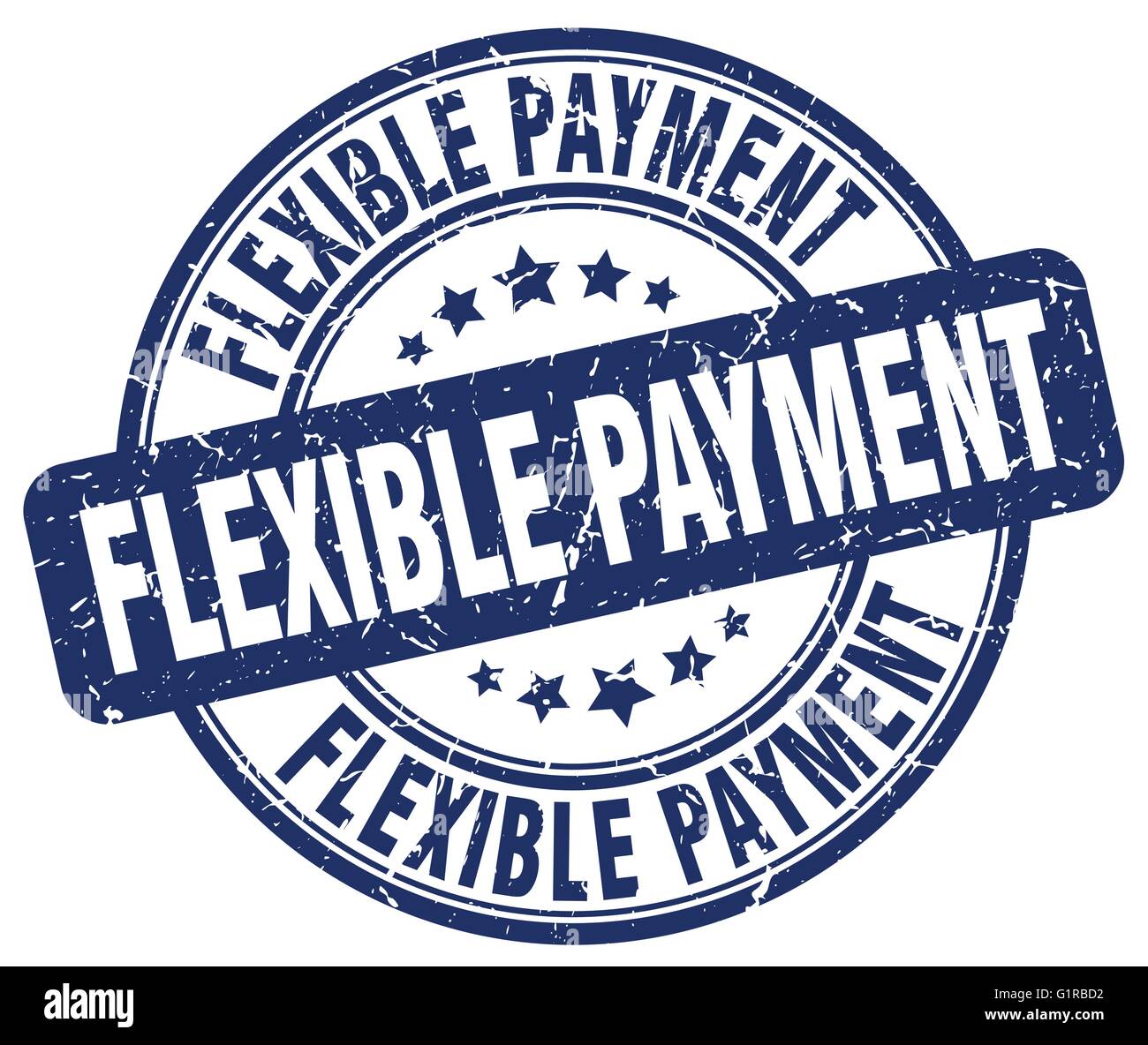 flexible payment blue grunge round vintage rubber stamp Stock Vector ...
