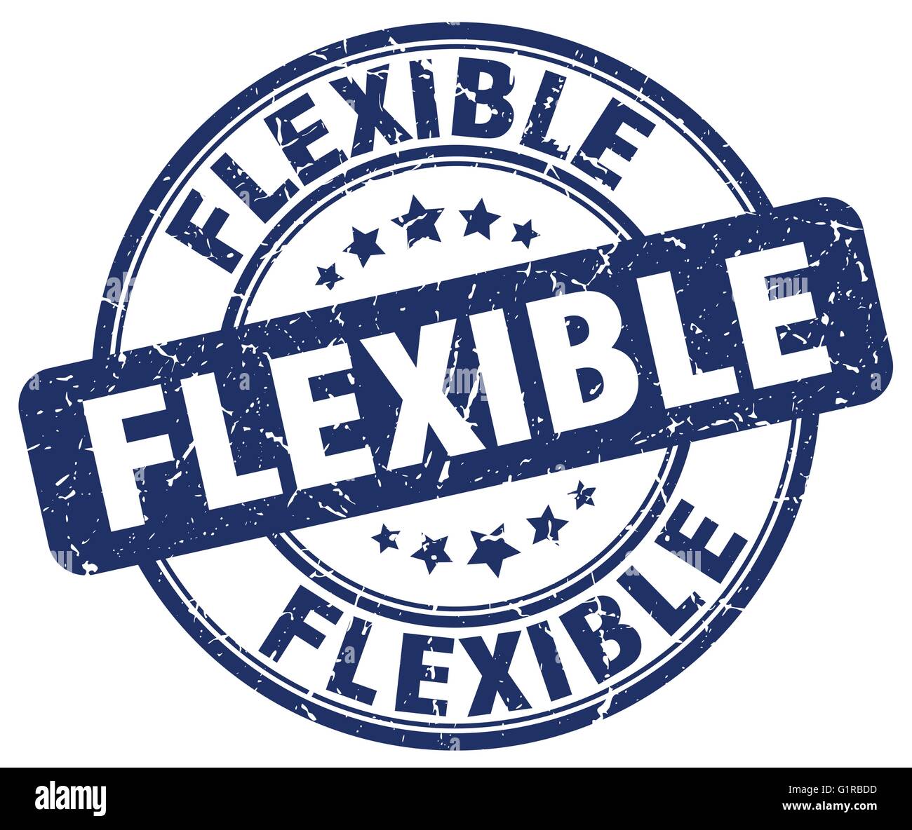 flexible blue grunge round vintage rubber stamp Stock Vector Image ...