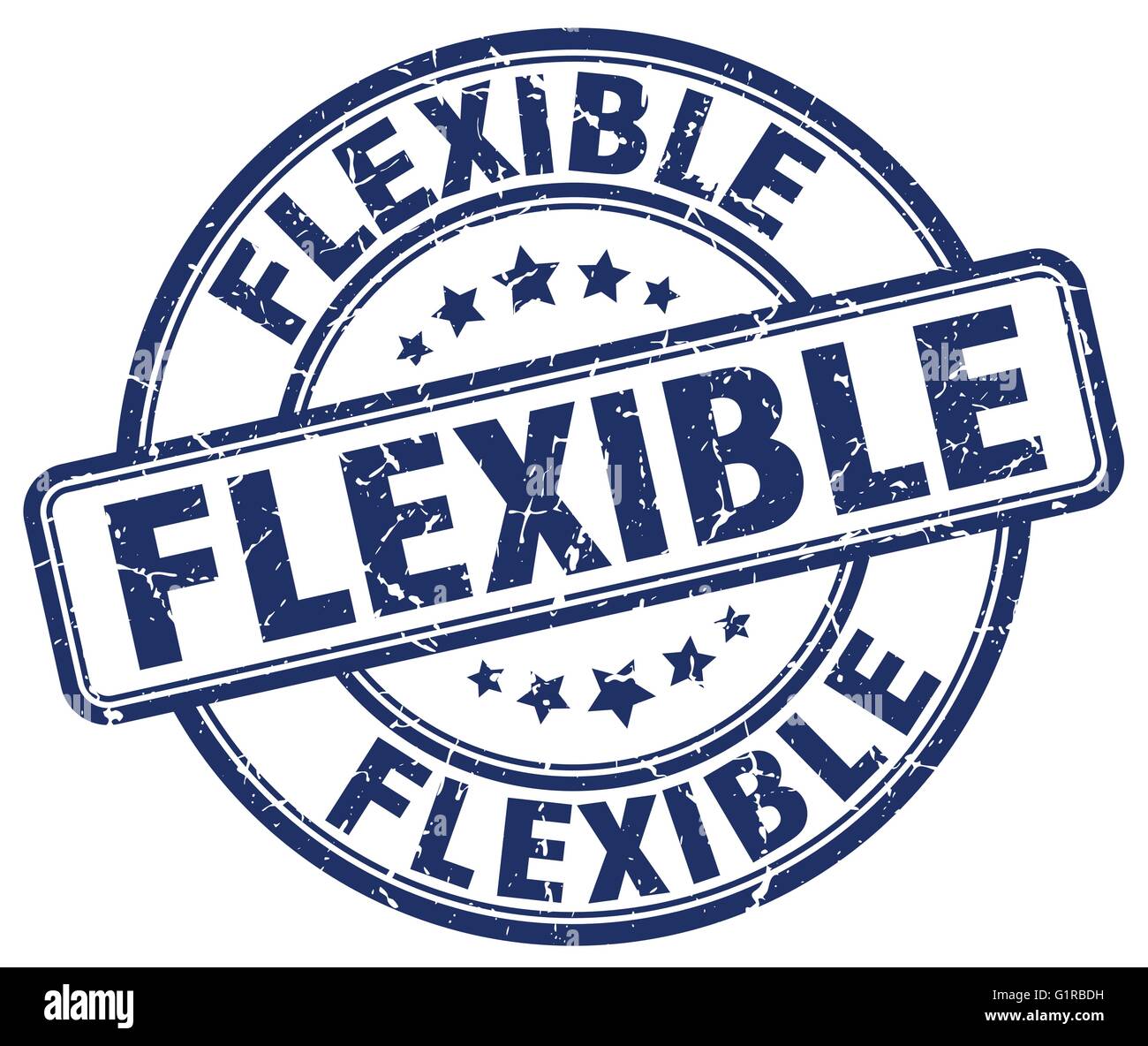 flexible blue grunge round vintage rubber stamp Stock Vector Image ...