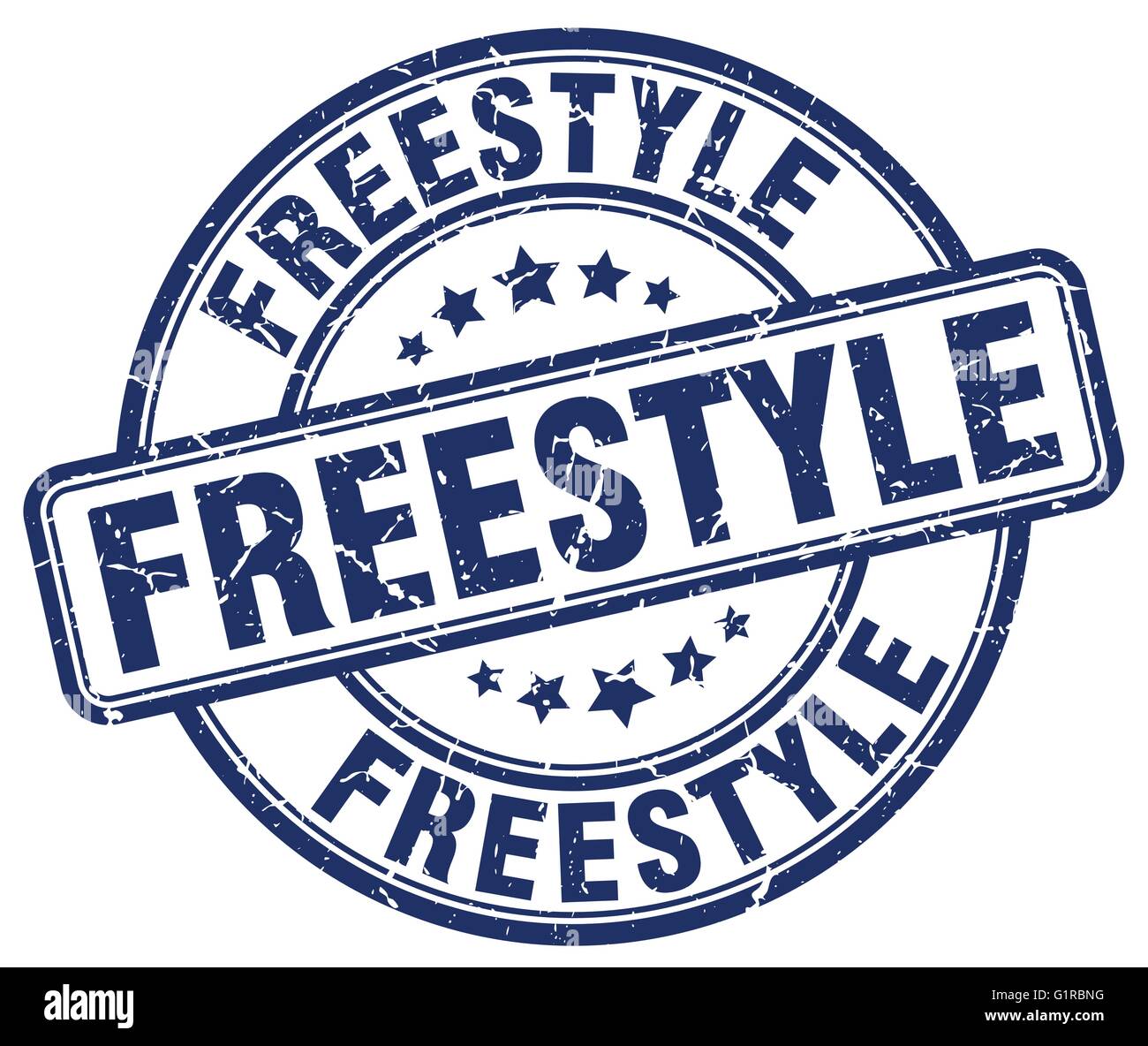freestyle blue grunge round vintage rubber stamp Stock Vector Image ...