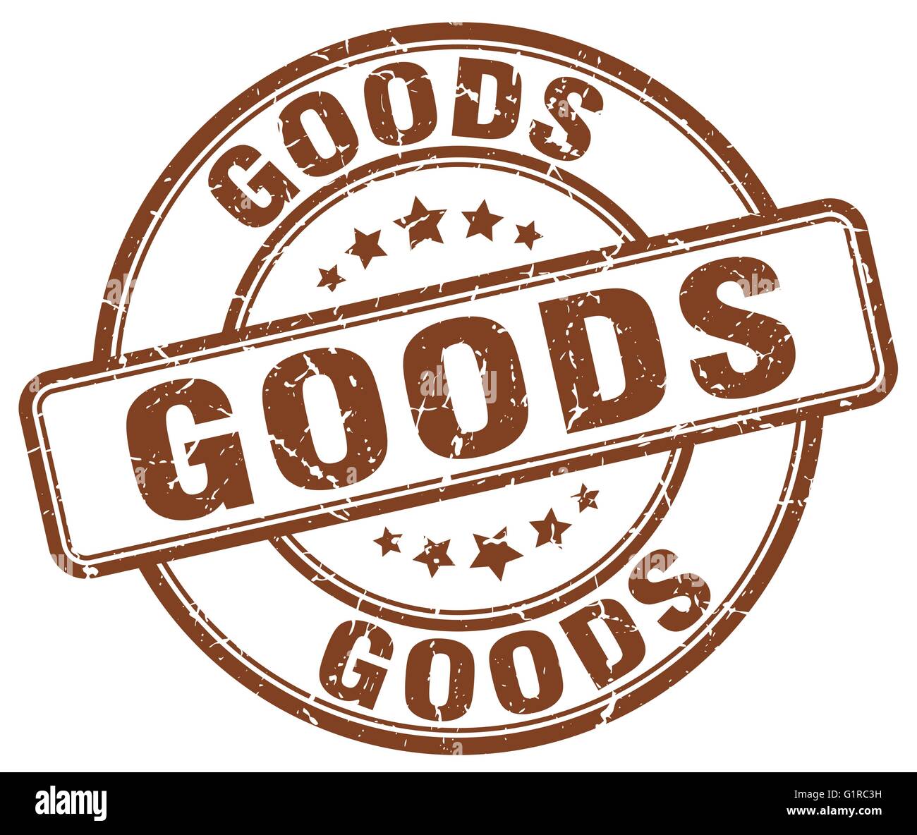 goods brown grunge round vintage rubber stamp Stock Vector Image & Art ...