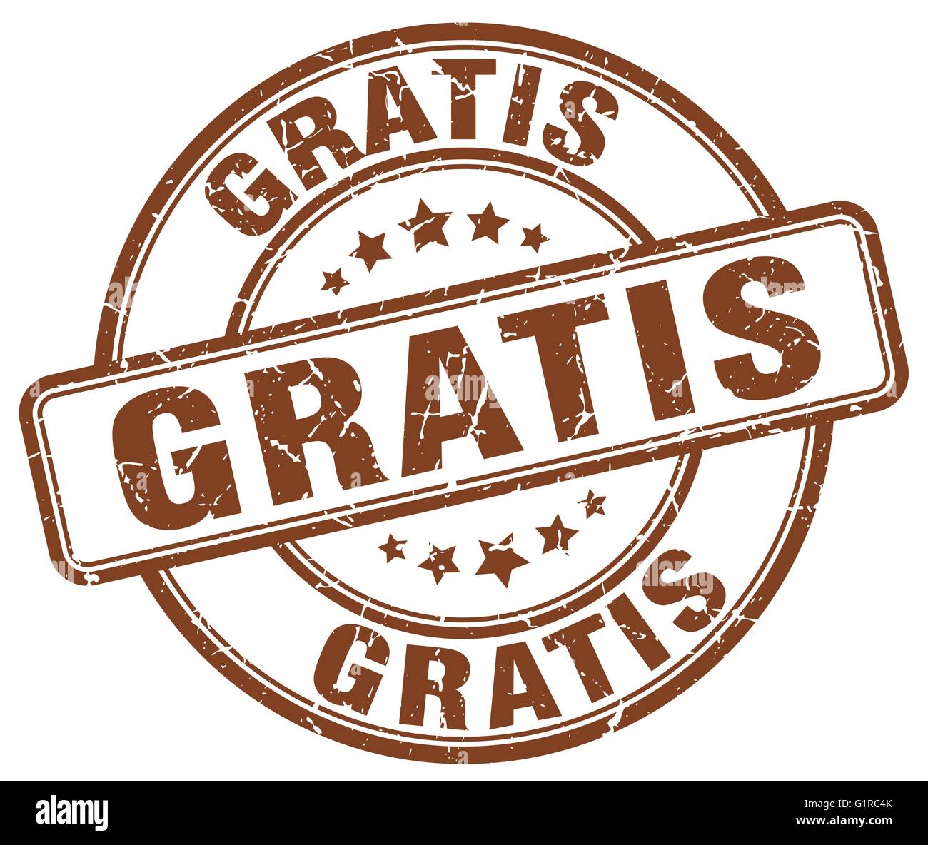 gratis brown grunge round vintage rubber stamp Stock Vector Image & Art ...