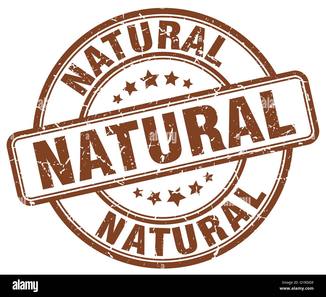 natural brown grunge round vintage rubber stamp Stock Vector Image ...