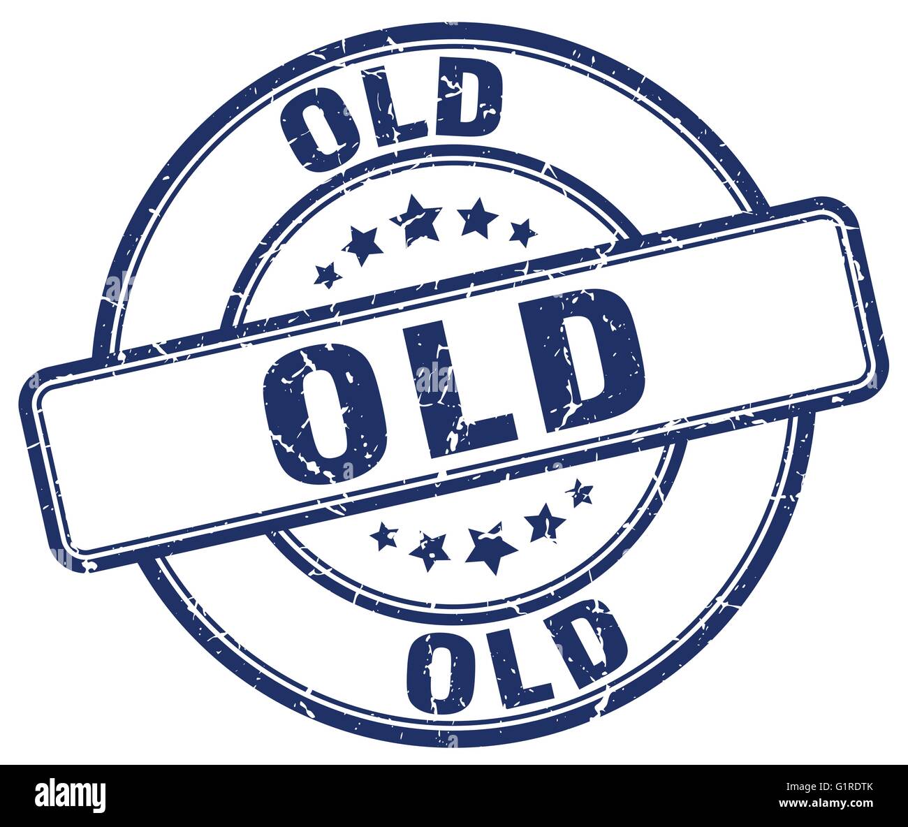old blue grunge round vintage rubber stamp Stock Vector Image & Art - Alamy