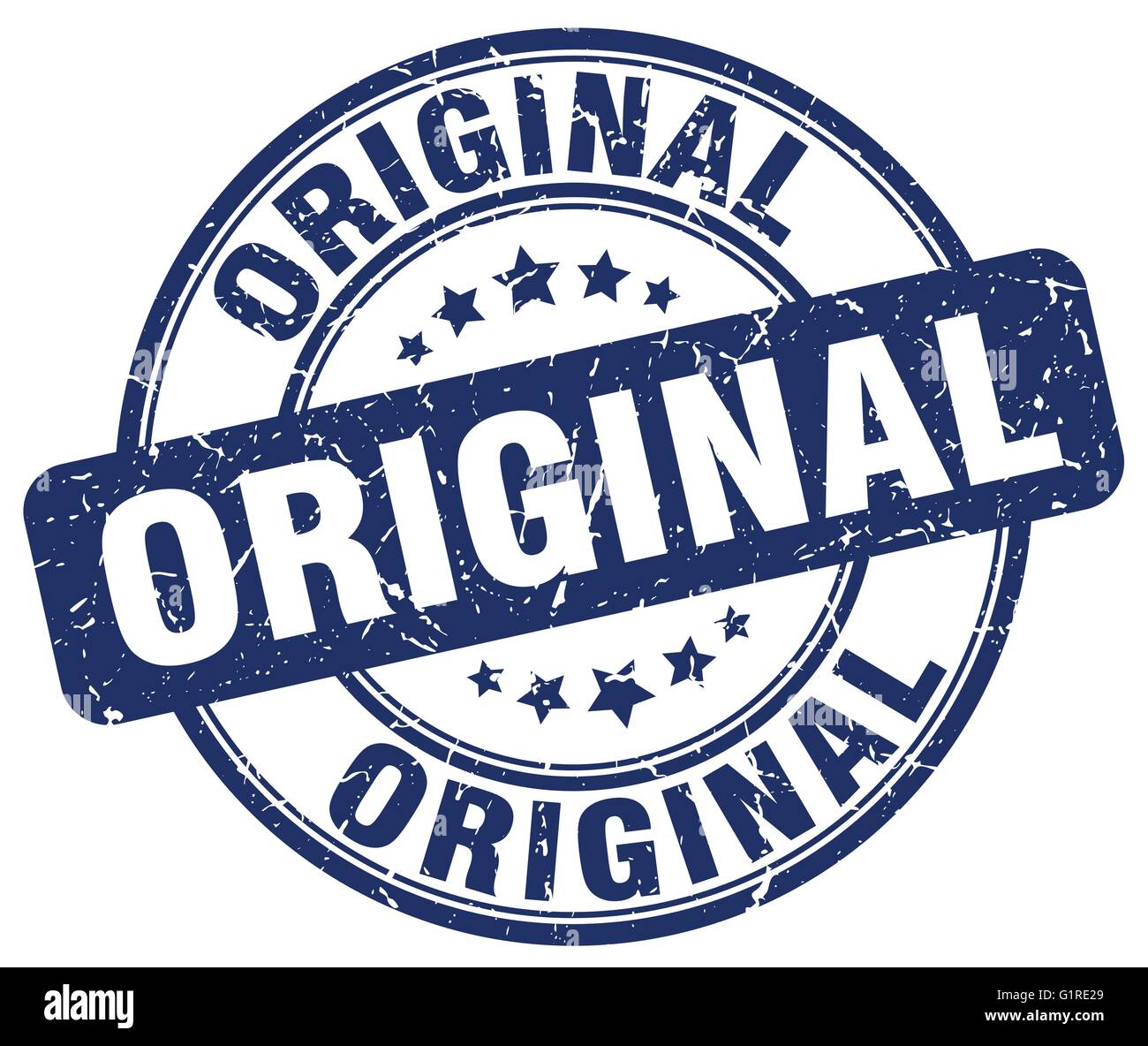 original blue grunge round vintage rubber stamp Stock Vector Image ...