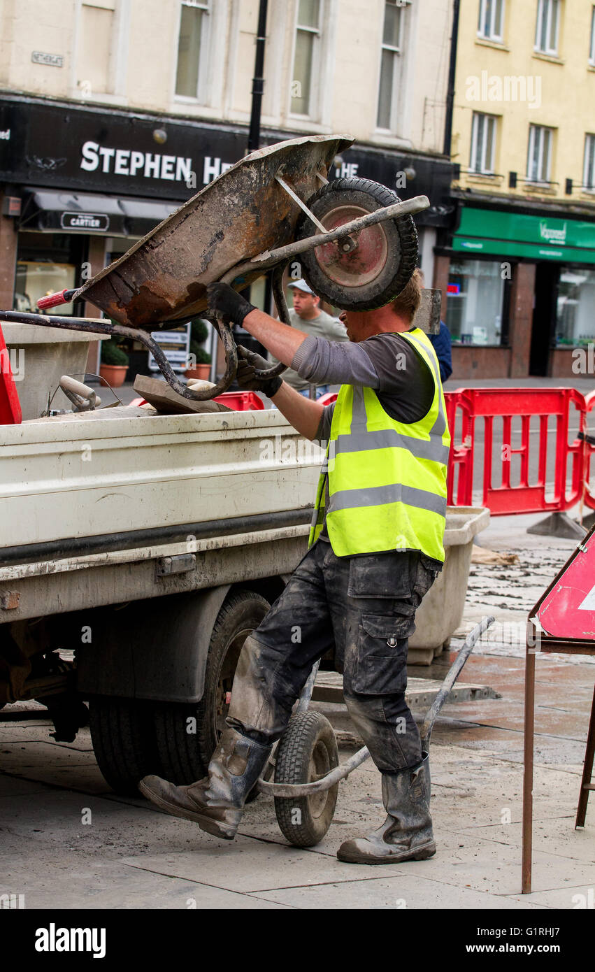 Workmen from the Civil Engineering company “Land & Building Services