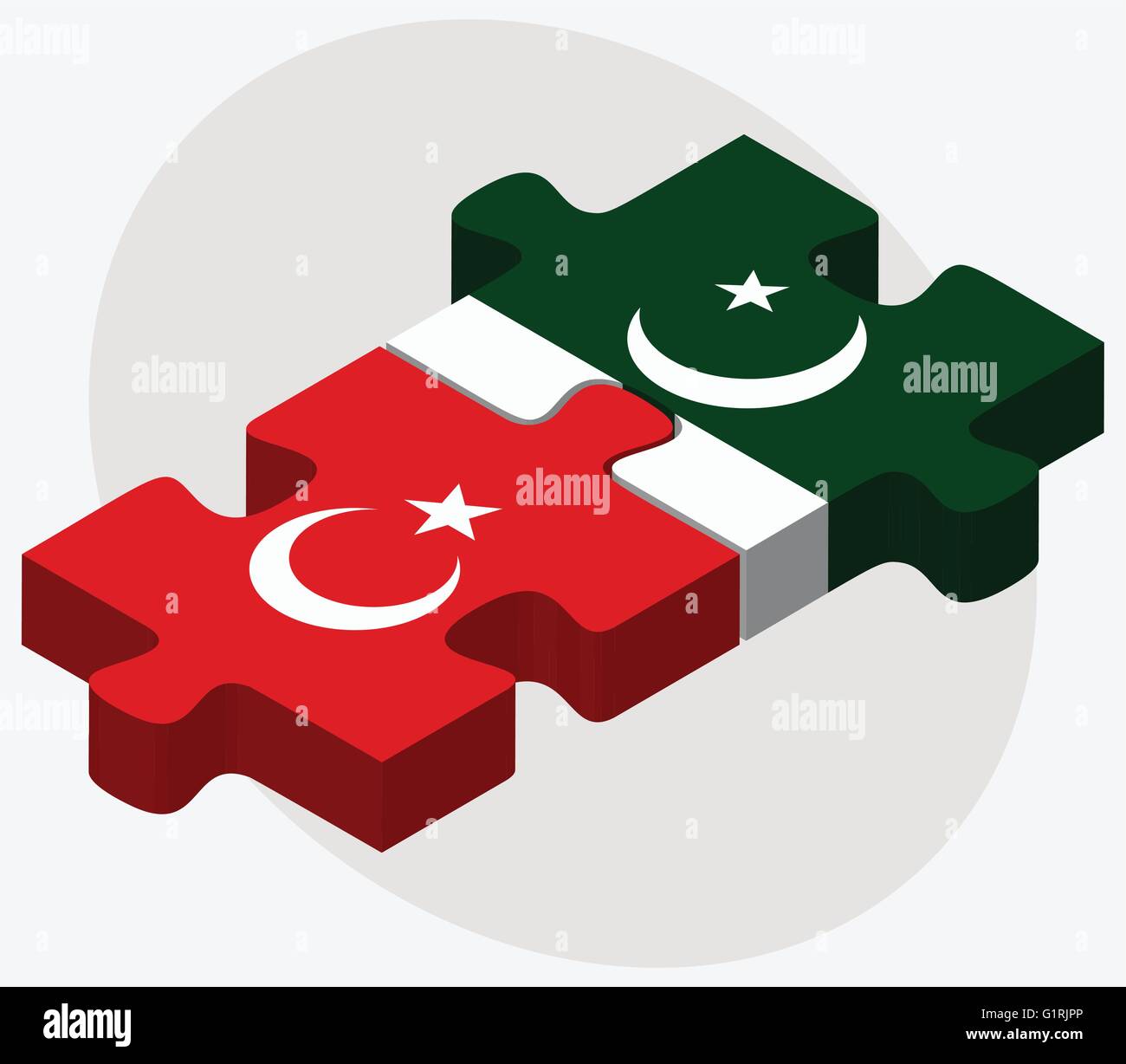 Turkey and Pakistan Flags in puzzle isolated on white background Stock Vector Image & Art Alamy