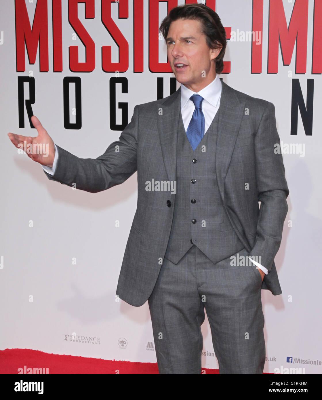 London, UK, 25th July 2015: Tom Cruise attends the Mission Impossible: Rogue Nation - UK special screening at the BFI IMAX in Lo Stock Photo