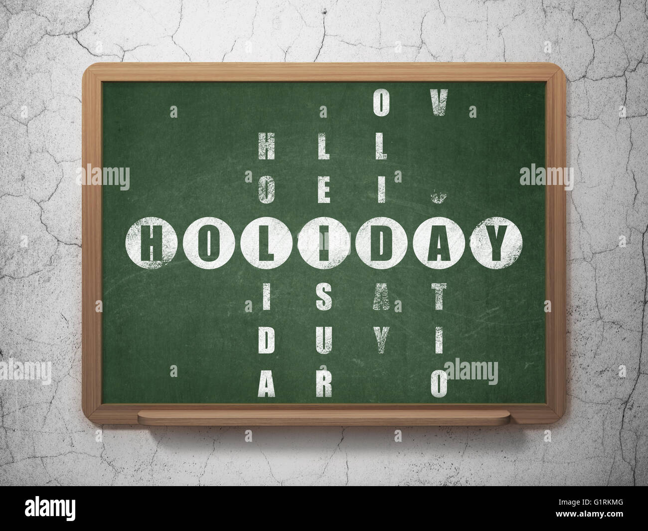 Tourism concept: Holiday in Crossword Puzzle Stock Photo - Alamy