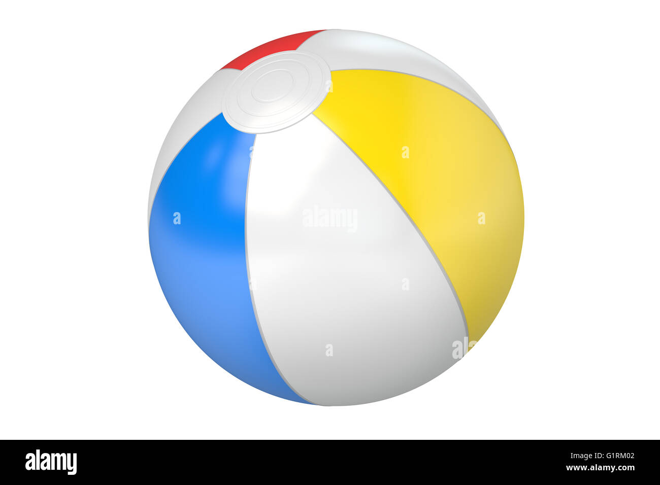 Beach Ball, 3D rendering isolated on white background Stock Photo - Alamy