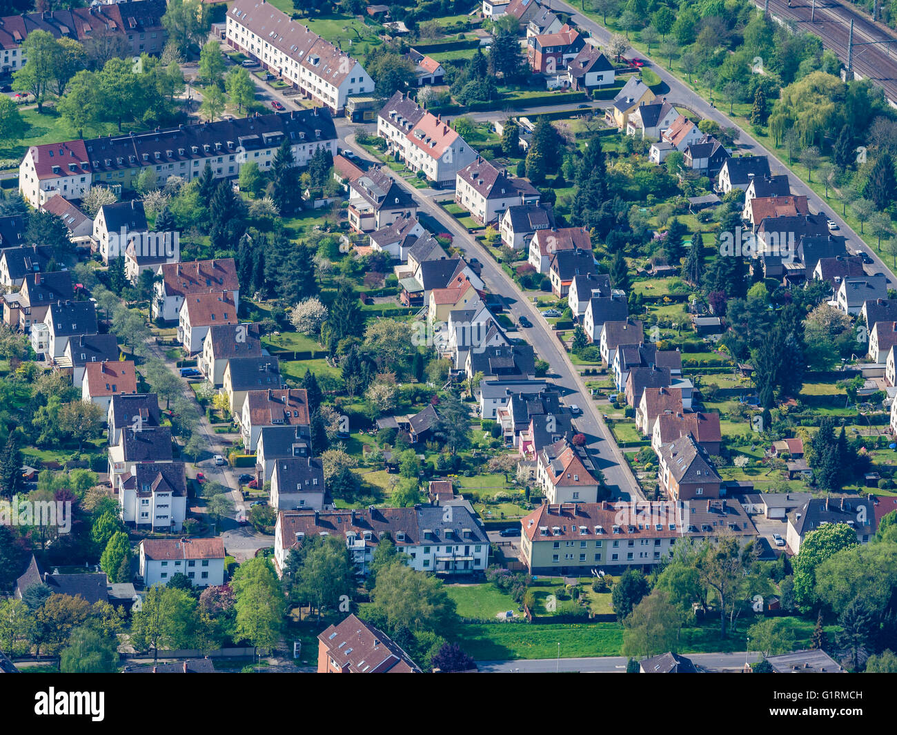 Housing area, Hannover Herrenhausen, Lower Saxony, Germany Stock Photo