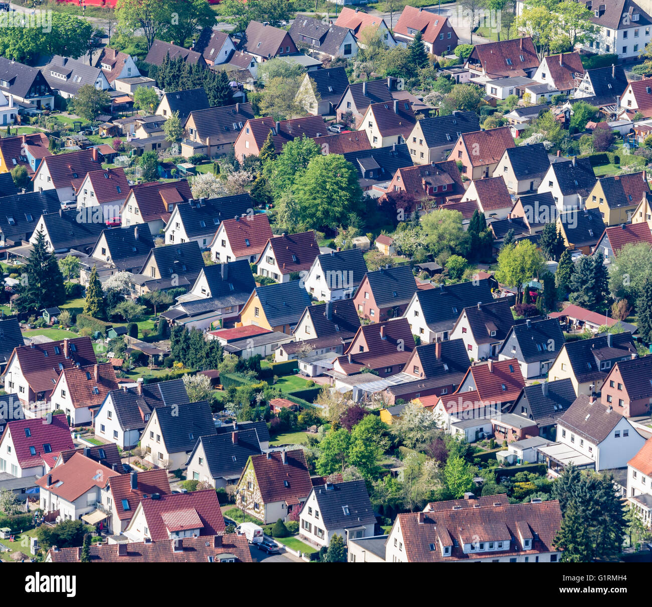 Housing area, town of Celle, Lower Saxony, Germany Stock Photo