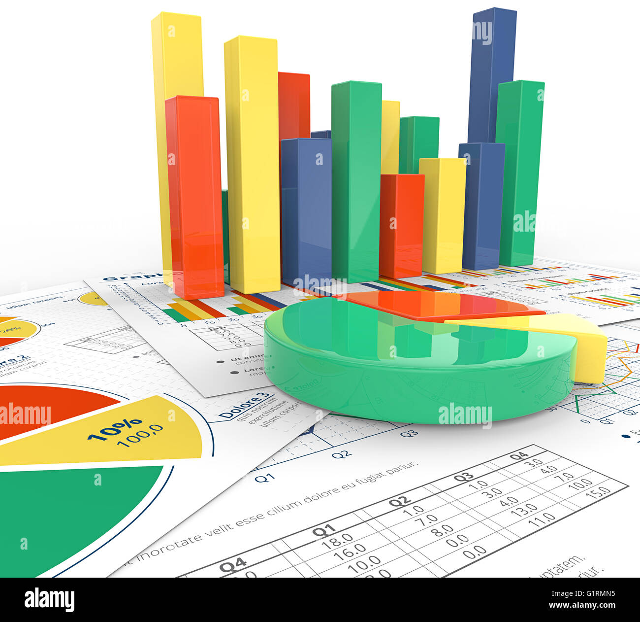 Data analysis pie chart hi-res stock photography and images - Alamy