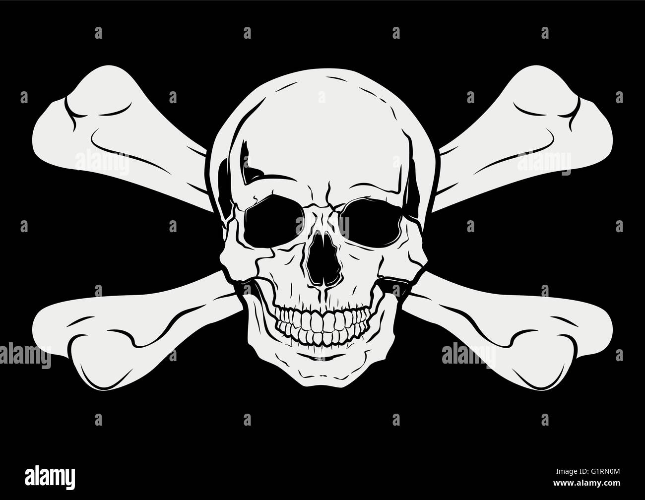 Illustration Vector Graphic Skull Pirate for the creative use in graphic design Stock Vector