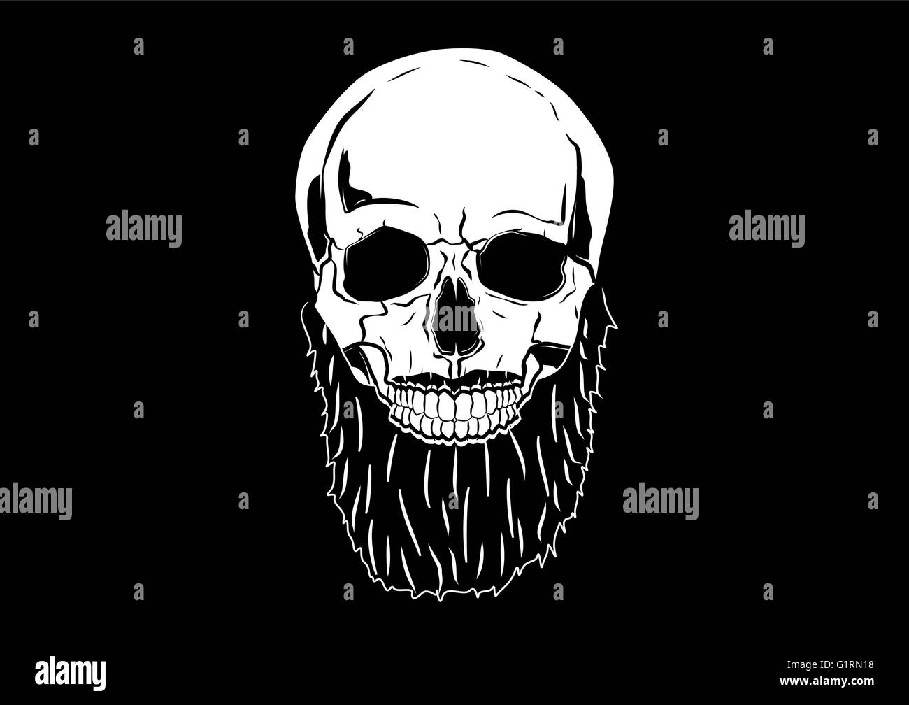 Illustration Vector Graphic Skull Pirate Hipster for the creative use in graphic design Stock Vector