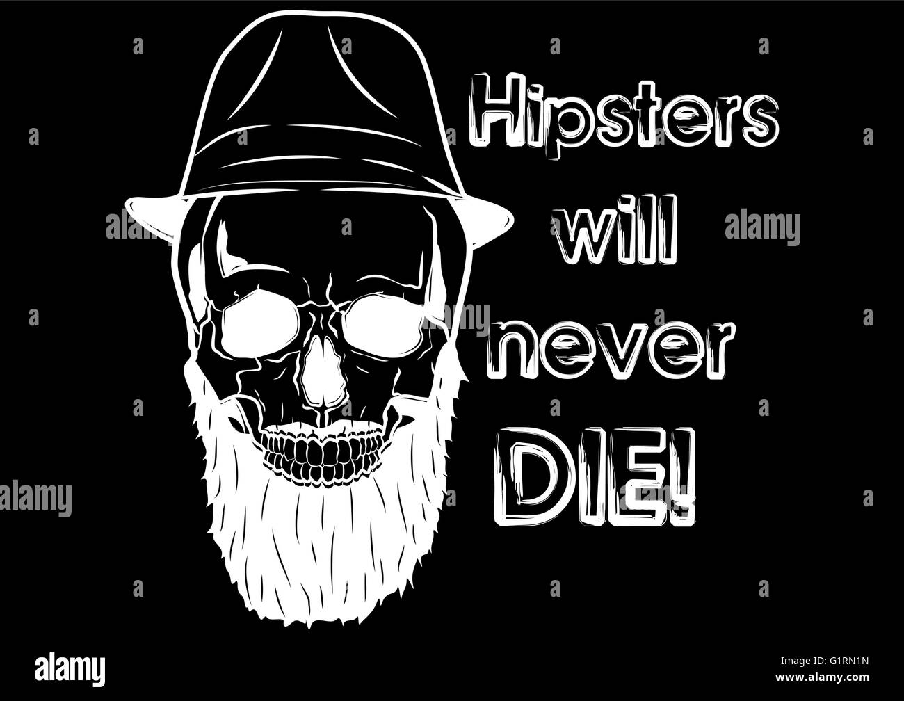 Illustration Vector Graphic Skull Pirate Hipster for the creative use in graphic design Stock Vector