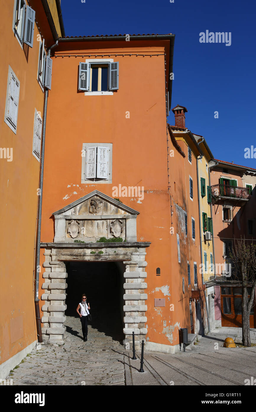 Labin,Istria,Croatia,Porta Sanfior Stock Photo