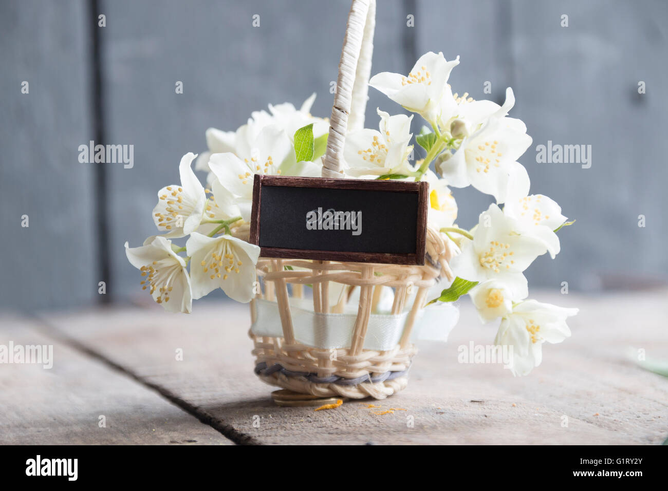 Open sign and flowers Stock Photo - Alamy