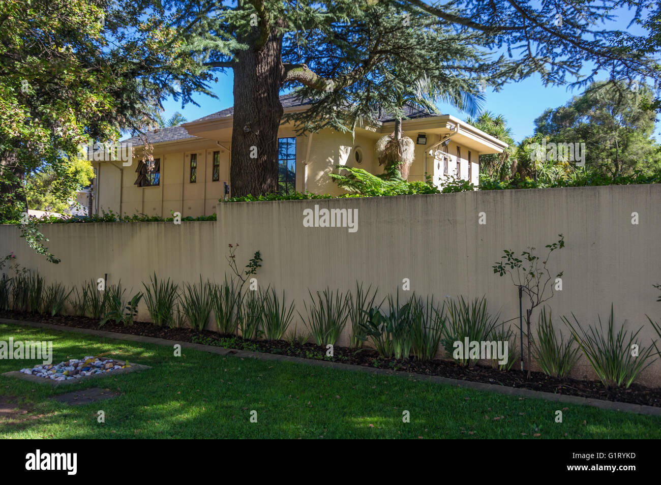 Johannesburg, South Africa 28 March 2016  Nelson Mandela's last house in the suburbs of Johannesburg Stock Photo