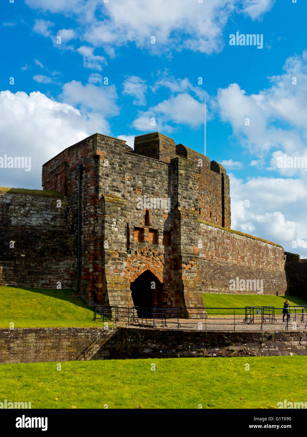 The exterior of Carlisle Castle originally built in the 12th century Carlisle Cumbria England UK Stock Photo