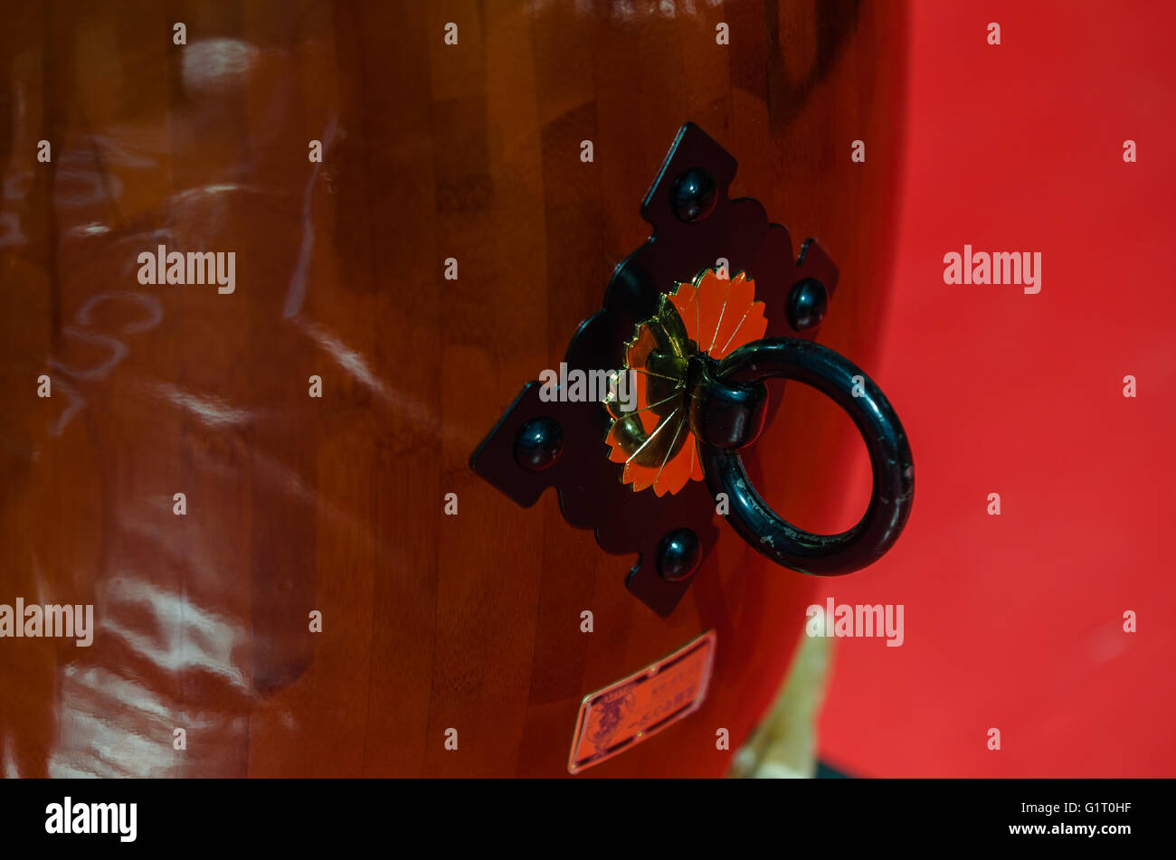 Traditional japanese percussion instrument Taiko or Wadaiko drum Stock