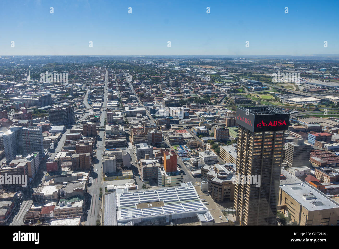 The Johannesburg city skyline Stock Photo