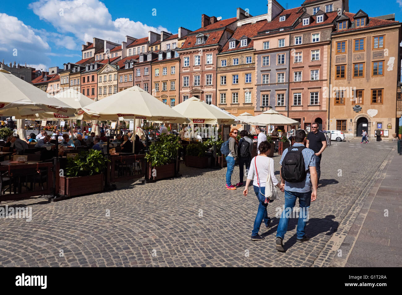 The Old Town Market Place in Warsaw, Poland Stock Photo