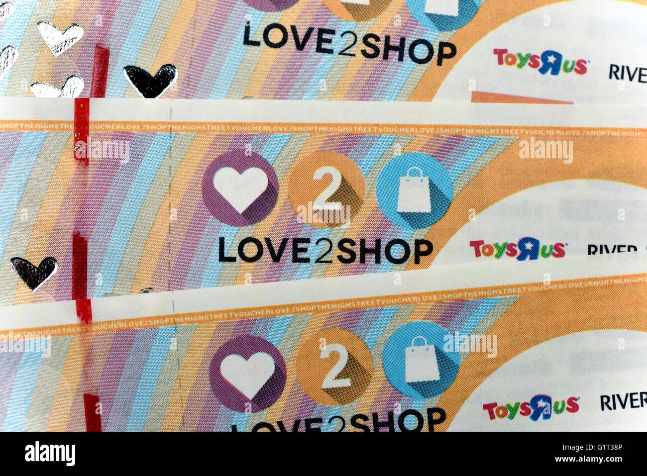 high street shopping vouchers Stock Photo Alamy