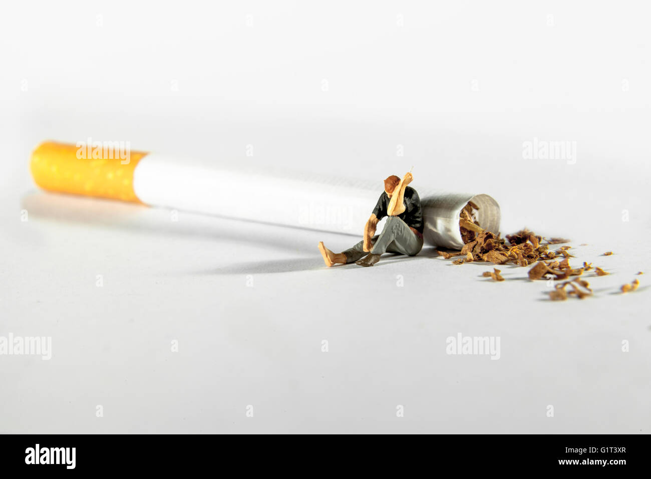smoker on a cigarette Stock Photo