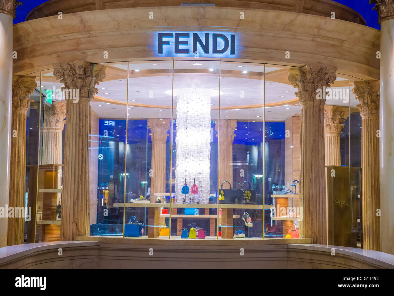 LAS VEGAS - APRIL 13 : Exterior Of A Fendi Store In Caesars Palace Hotel In Las  Vegas