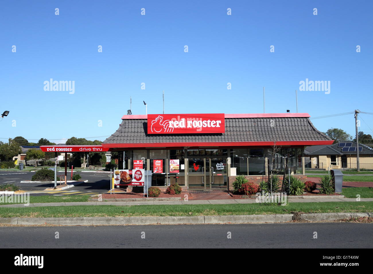 Red Rooster restaurant in Melbourne Victoria Stock - Alamy
