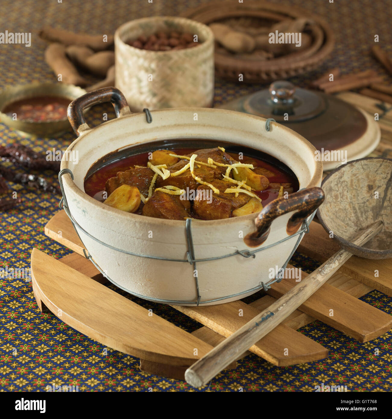 Gaeng Hang Lay. Northern Thai Pork Curry. Thailand Food Stock Photo