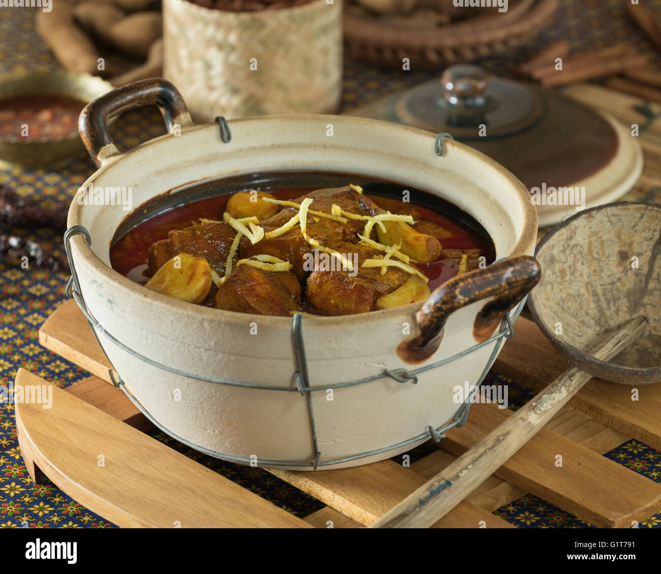 Gaeng Hang Lay. Northern Thai Pork Curry. Thailand Food Stock Photo