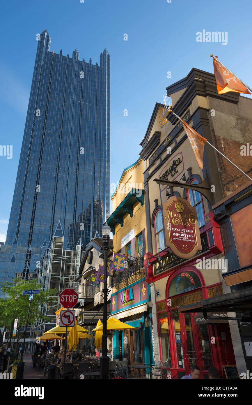 RESTAURANTS MARKET SQUARE PPG PLACE TOWER (© PHILIP JOHNSON / JOHN