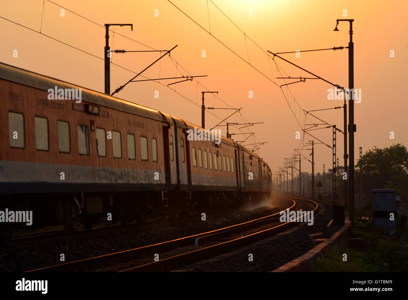 Rajdhani Express, Indian Railways, India Stock Photo