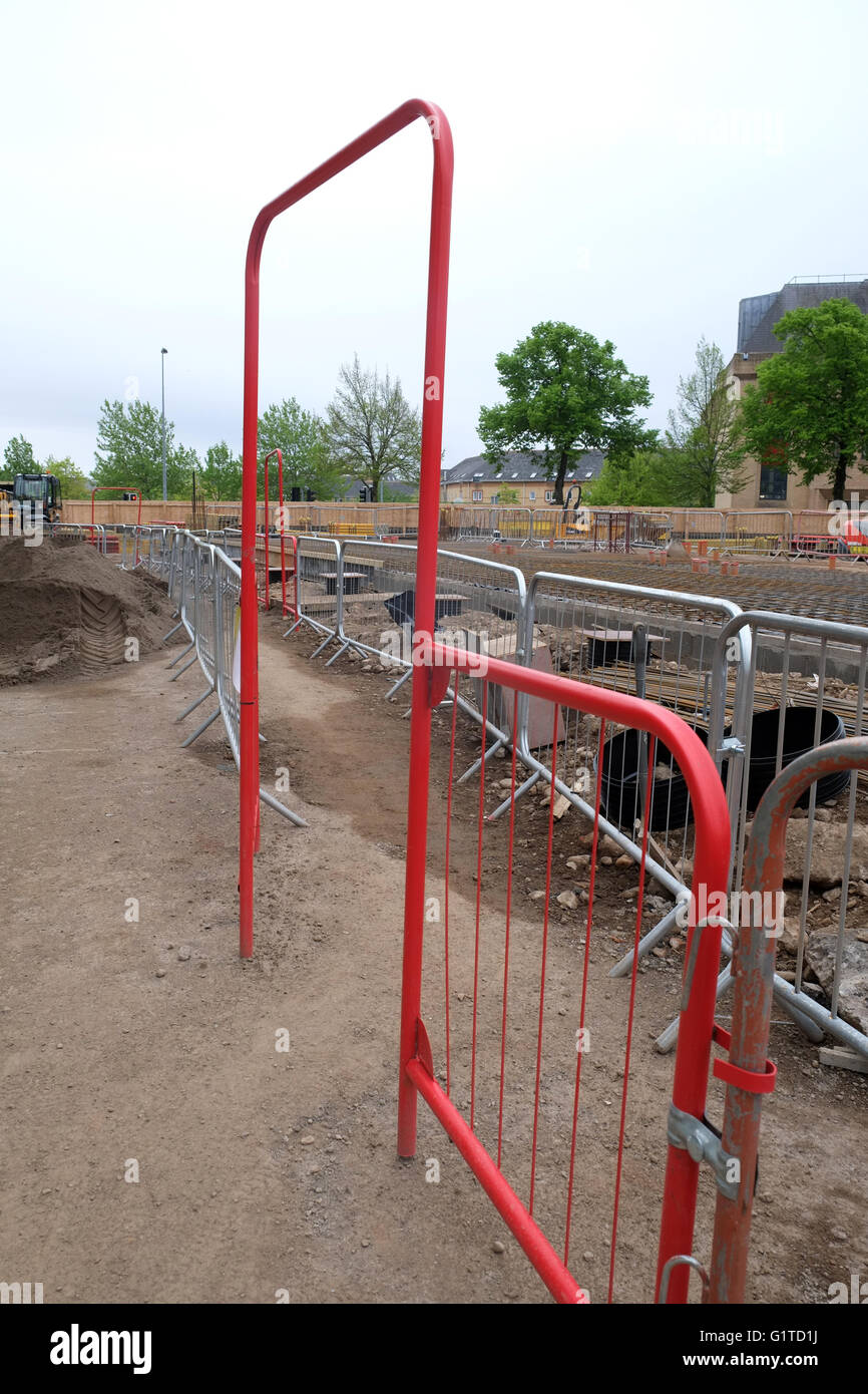 Safe walkways in place on a construction site in South Wales, May 2016
