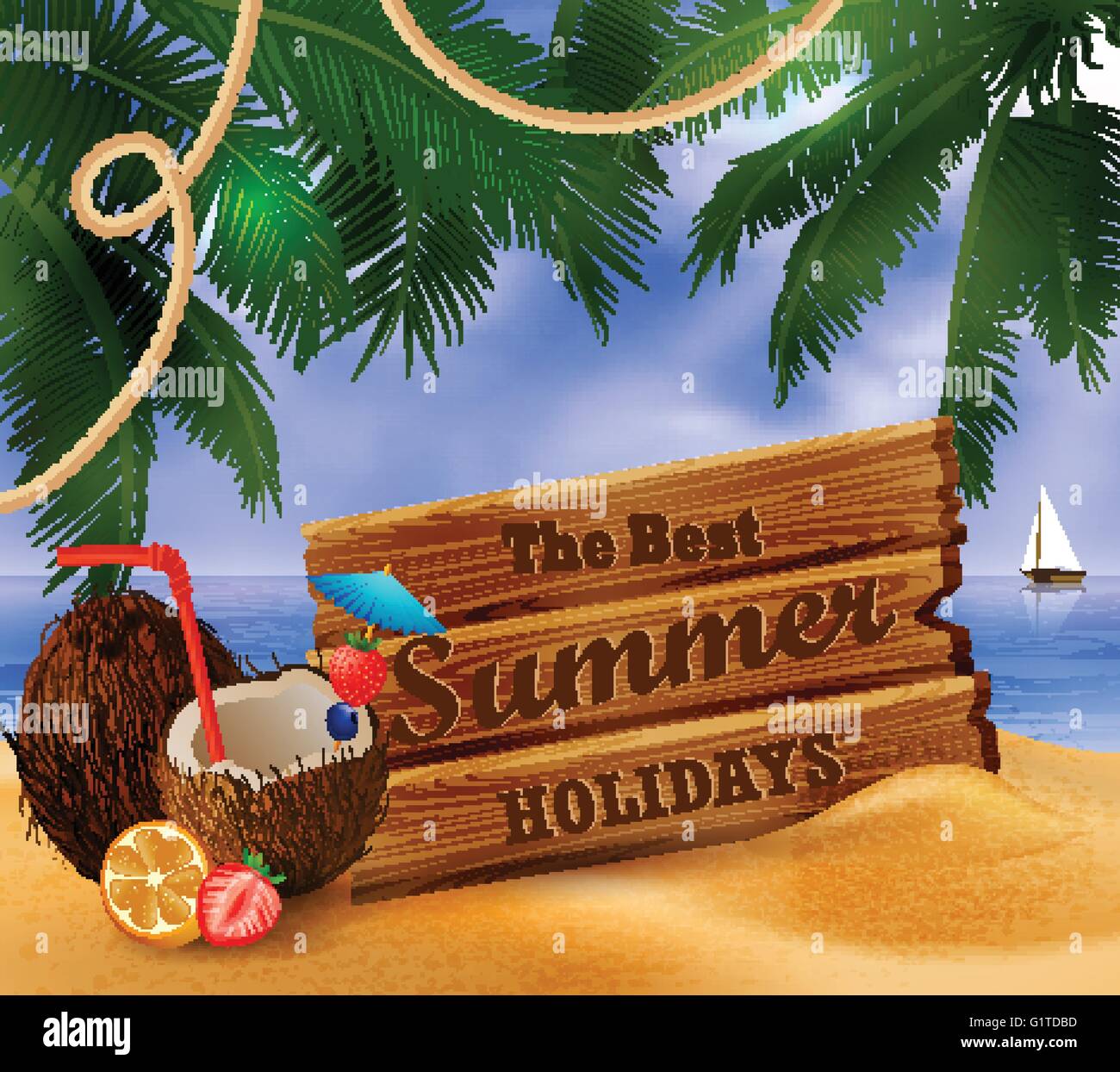 tropical vector background Stock Vector Image & Art - Alamy