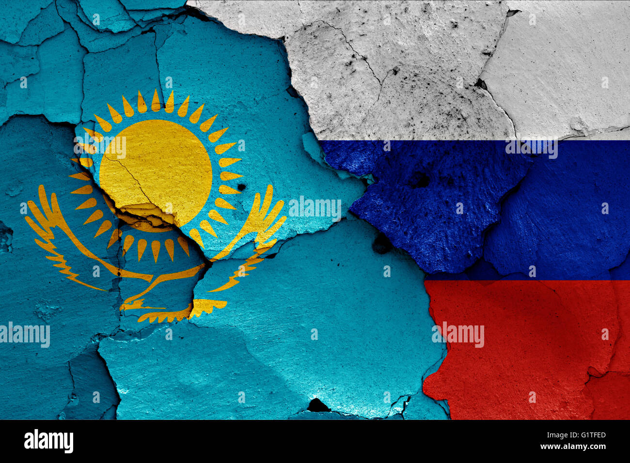 Kazakhstan Map Russia Flag Colors Stock Illustration 1402689083