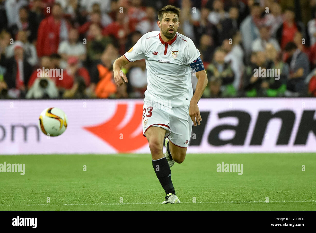Basel, Switzerland. 18th May, 2016. Coke of Sevilla during the UEFA Europa League Final between Liverpool and Sevilla at St. Jakob-Park, Basel, Switzerland on 18 May 2016. Credit: Daimages Photo Agency/Alamy Live News Stock Photo