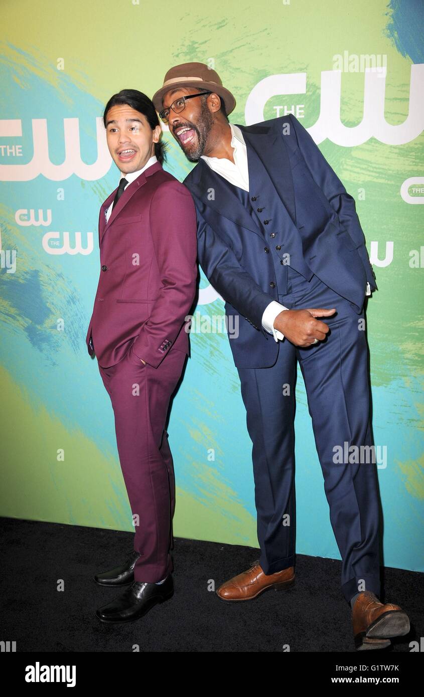 New York, NY, USA. 19th May, 2016. Carlos Valdes, Jesse L Martin at arrivals for The CW Upfronts 2016, The London Hotel, New York, NY May 19, 2016. Credit:  Kristin Callahan/Everett Collection/Alamy Live News Stock Photo