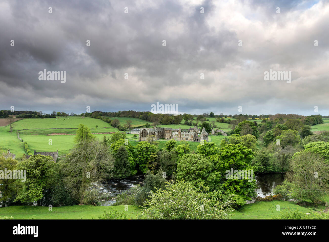 Egglestone Abbey, Barnard Castle, Teesdale, County Durham UK. Friday